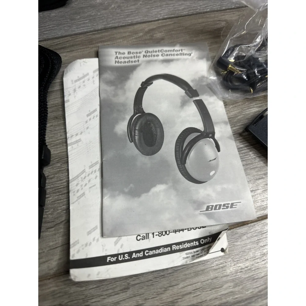 BOSE QC-1 QuietComfort Acoustic Noise Cancelling Headset Headphones Accessories